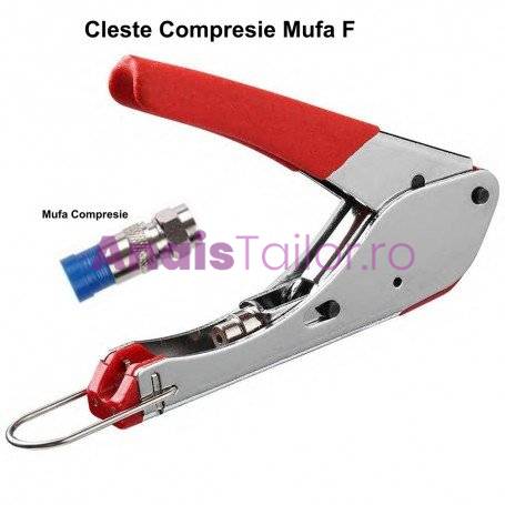 CLESTE COMPRESIE MUFA cablu coaxial RG59-RG6 in mufa F