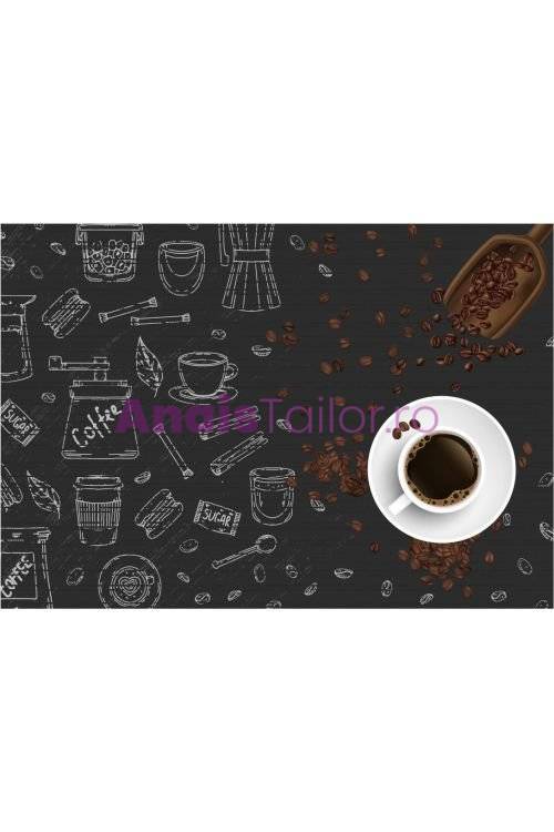 Covor antiderapant Ceasca Cafea, 80 x 150 cm