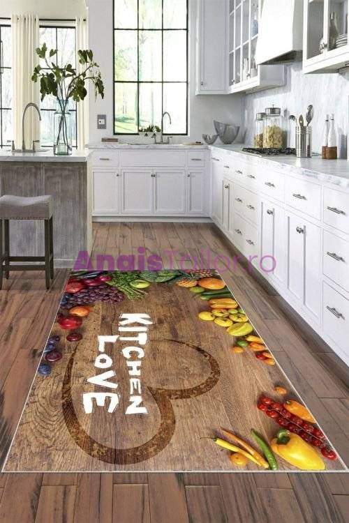 Covor antiderapant Kitchen Love 120 x 180 cm