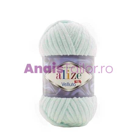 Fir Textil Alize Velluto cod culoare 15, pentru crosetat si tricotat, acril, bleo, 68 m