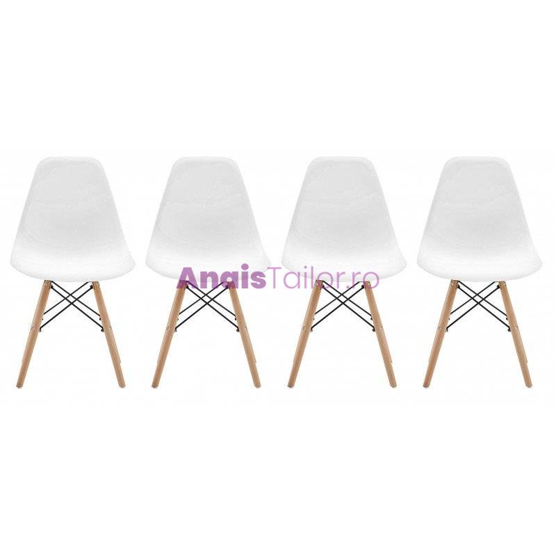 Set 4 scaune pentru bucatarie sau living, 54 x 46.50 x 82 cm