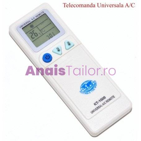 TELECOMANDA UNIVERSALA DE AER CONDITIONAT KT-1000 si manual coduri A/C