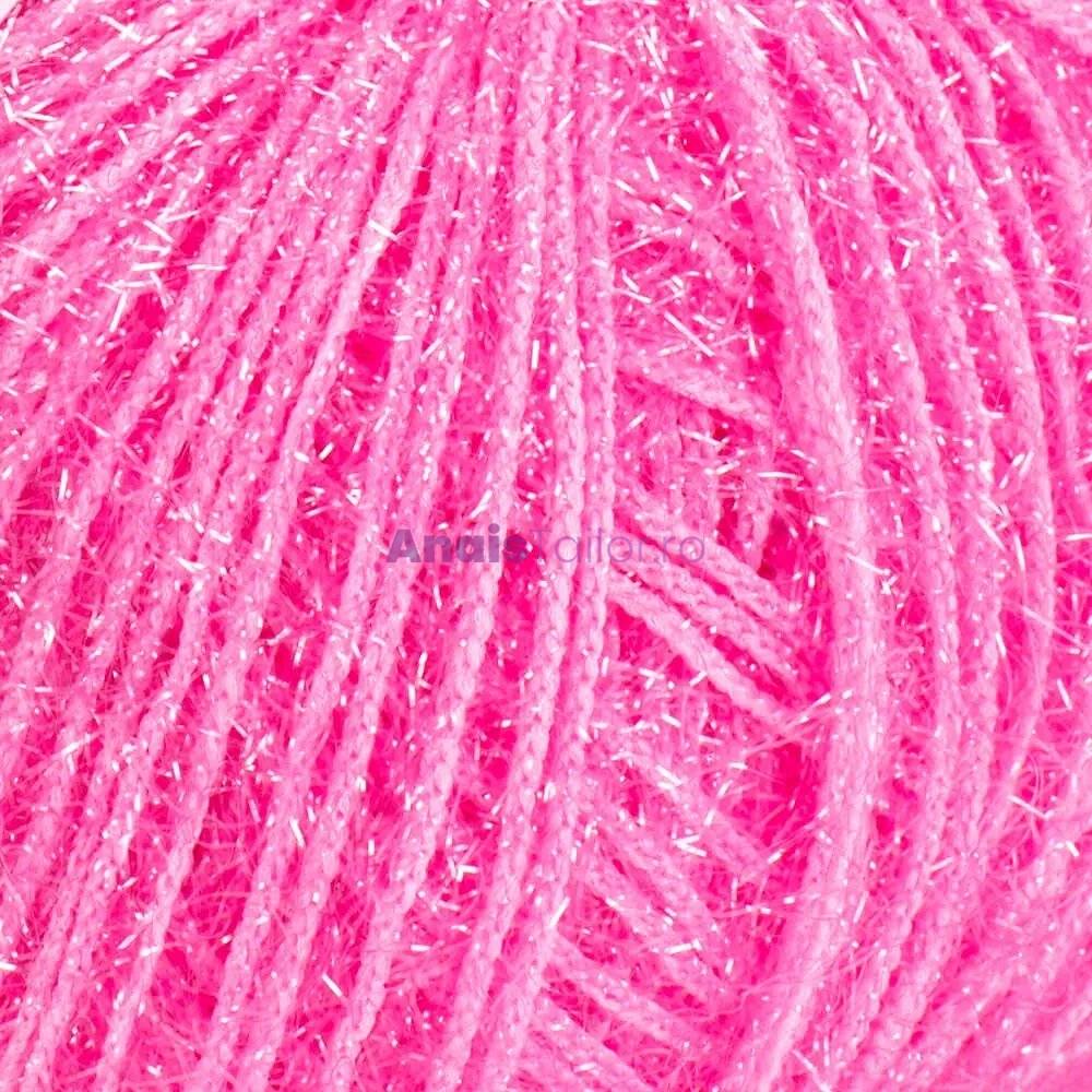 YarnArt Christmas 08, ata crosetat, textura lucioasa specific decoratiunilor, roz 50g