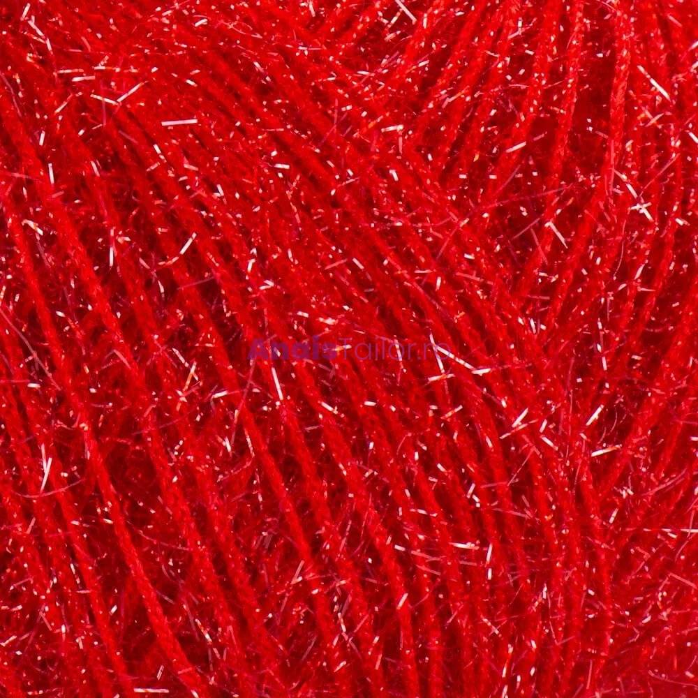 YarnArt Christmas 11 ata crosetat, textura lucioasa specific decoratiunilor, rosu 50g
