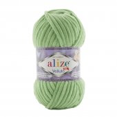 Fir Textil Alize Velluto 103, pentru crosetat si tricotat, acril, verde, 68 m