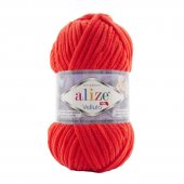 Fir Textil Alize Velluto 421, pentru crosetat si tricotat, acril, rosu deschis, 68 m