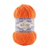Fir Textil Alize Velluto 550, pentru crosetat si tricotat, acril, portocaliu, 68 m