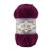 Fir Textil Alize Velluto cod culoare 111, pentru crosetat si tricotat, acril, mov, 68 m