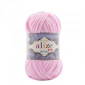Fir Textil Alize Velluto cod culoare 31, pentru crosetat si tricotat, acril, roz, 68 m