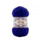 Fir Textil Alize Velluto cod culoare 360, pentru crosetat si tricotat, acril, bleumarin, 68 m