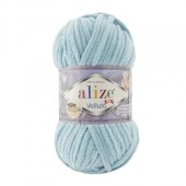 Fir Textil Alize Velluto cod culoare 414, pentru crosetat si tricotat, acril, albastru deschis, 68 m
