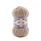 Fir Textil Alize Velluto cod culoare 530, pentru crosetat si tricotat, acril, bej, 68 m