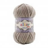 Fir Textil Alize Velluto cod culoare 876, pentru crosetat si tricotat, acril, bej, 68 m
