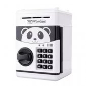 Pusculita pentru copii, cu functie ATM, cod pin si seif, Urs Panda