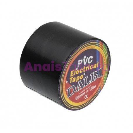 5Buc/Set, Banda Izolatoare Neagra din Pvc 50mm x 15m 