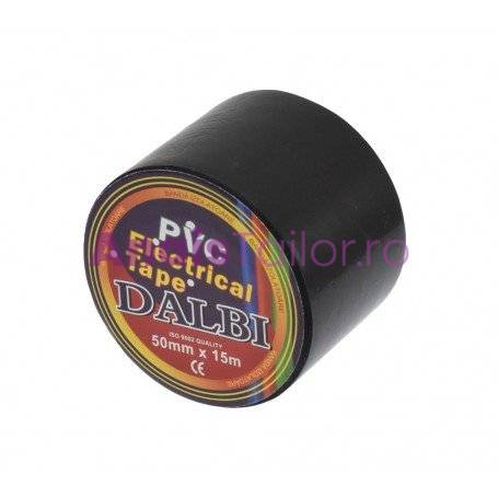 5Buc/Set, Banda Izolatoare Neagra din Pvc 50mm x 15m 