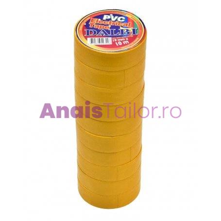 Set/10buc, Banda Izolier Galbena 19mm x 20m  