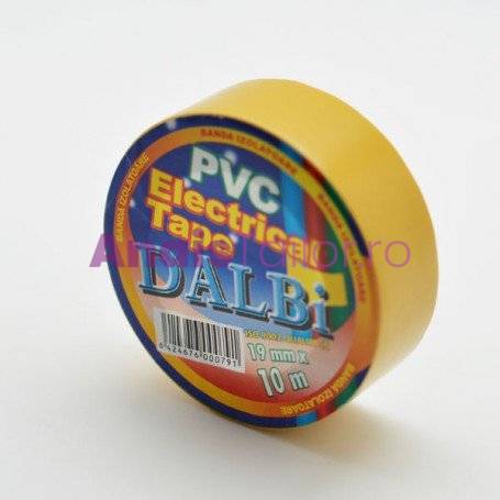 Set/10buc, Banda Izolier Galbena 19mm x 20m  