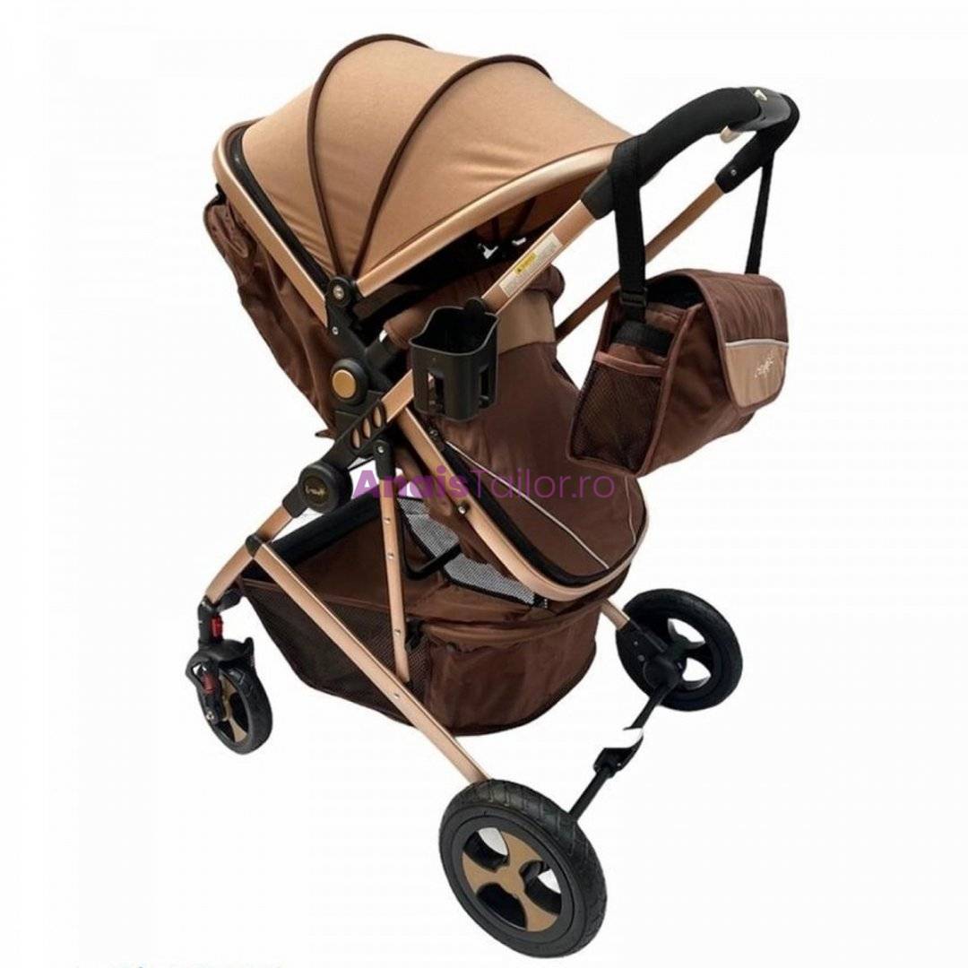  Carucior 2 in 1 L-Sun 808, transformare rapida landou sau sport, Maro