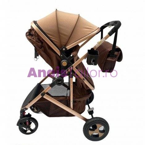  Carucior 2 in 1 L-Sun 808, transformare rapida landou sau sport, Maro