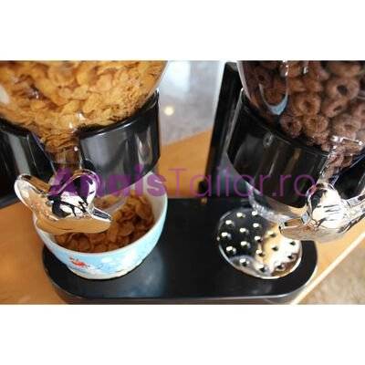 Dispenser dublu, pentru cereale, 2 Recipiente x 2 l