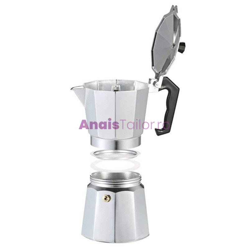 Espressor pentru aragaz, din aluminiu , capacitate 12 cesti