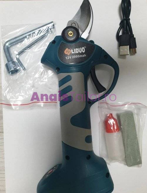 Foarfeca gradinarit / vie, 12 V, 2000 mha, diametru taiere 22mm, Liduo, acumulator incorporat