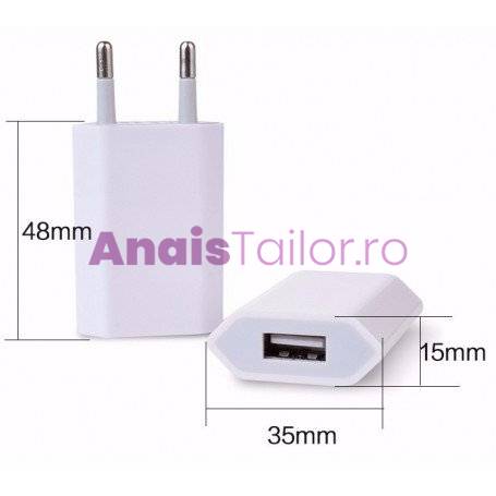Incarcator Retea tip Stecher 220V-1xUSB 5V/1A