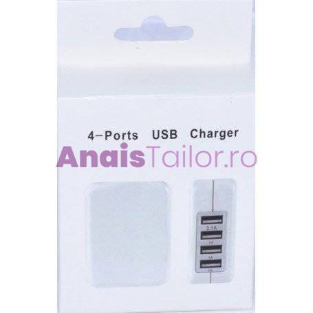 Incarcator Telefon / Tableta - 220V 4xUSB 3,1A 
