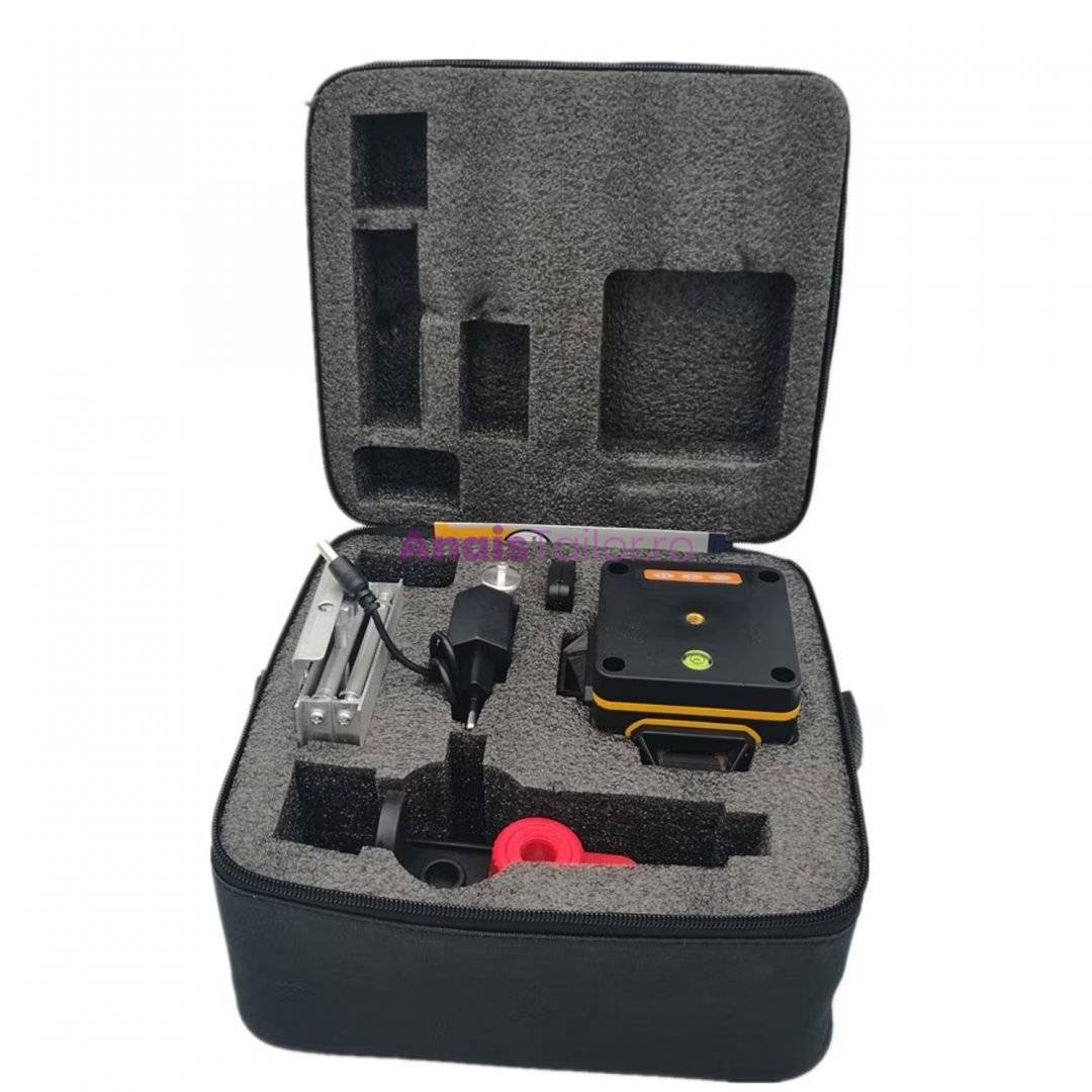 Nivela Laser 3D, lumina verde, 360 Grade, 12 linii, trepied, pentru interior si exterior IP 54, cu telecomanda