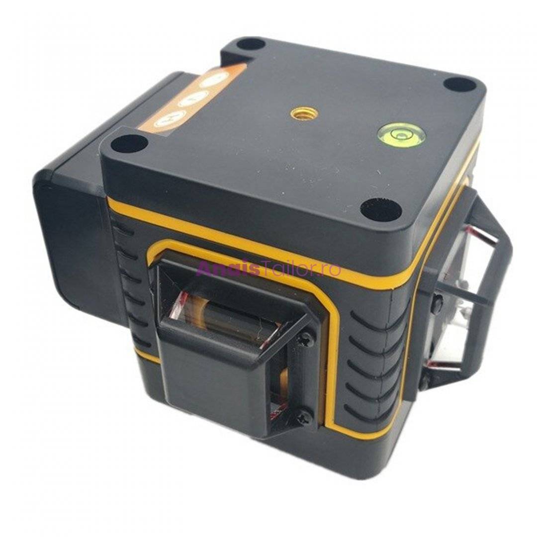 Nivela Laser 3D, lumina verde, 360 Grade, 12 linii, trepied, pentru interior si exterior IP 54, cu telecomanda