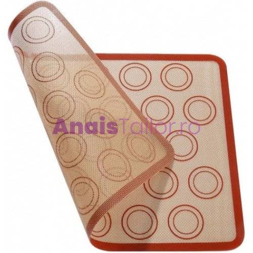 Plansa copt pentru macarons, din silicon, 40 x 30 cm, Anais Tailor, Reutilizabila