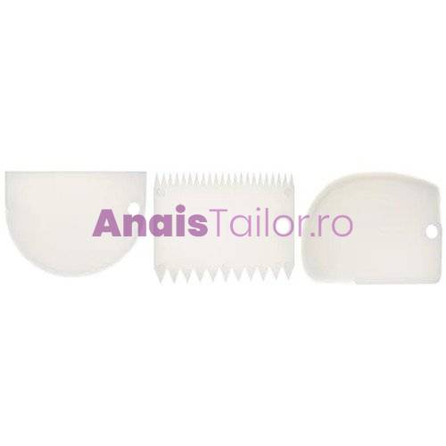 Set 3 spatule, pentru aluat, decor
