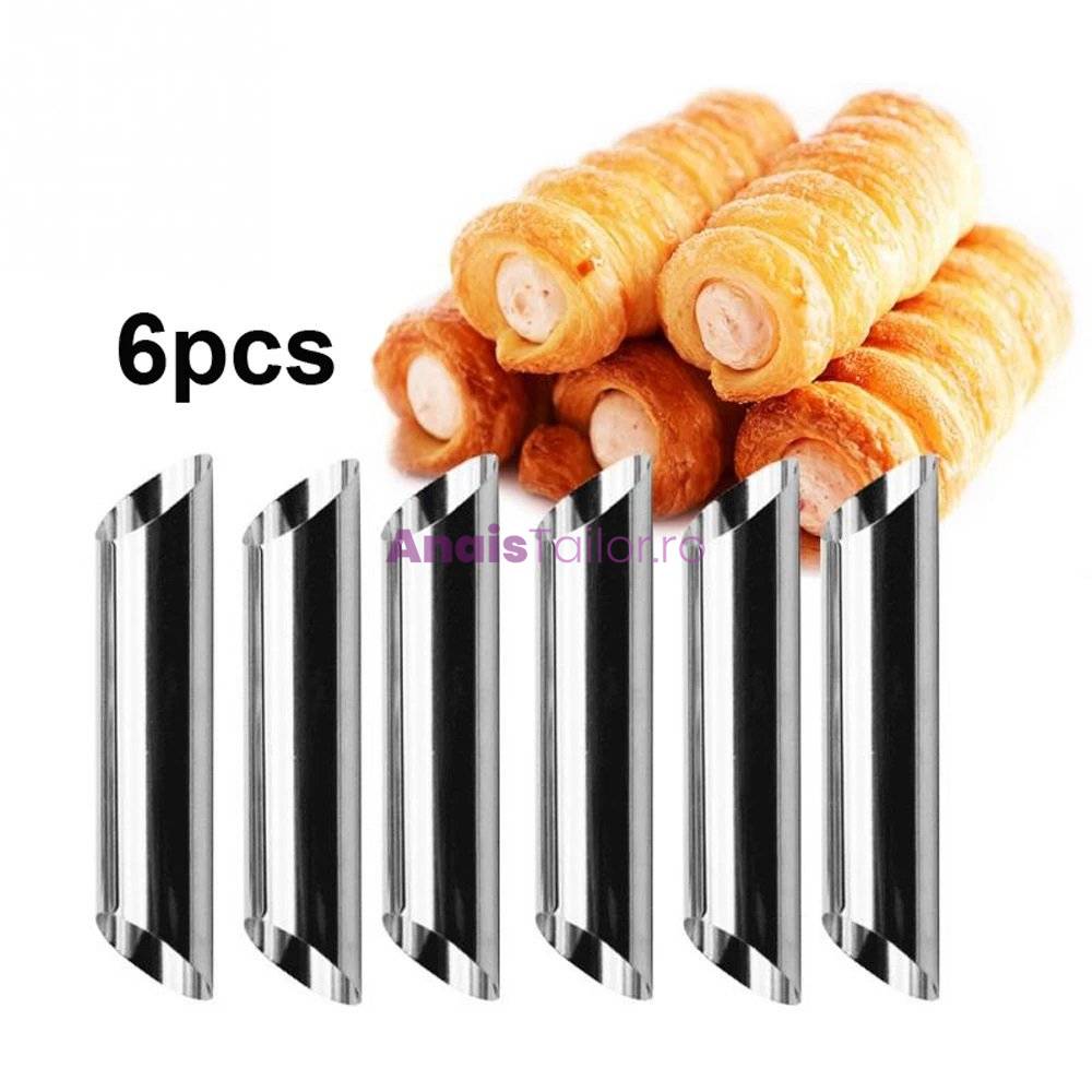 Set 6 forme patiserie, cilindrice pentru rulouri, 12.5 cm, Anais Tailor