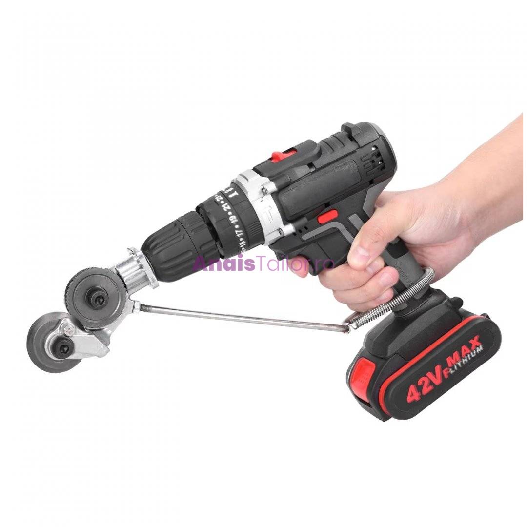 Set adaptor cu role, pentru masina de gaurit pentru taiat tabla din otel, aluminiu, cupru, fier
