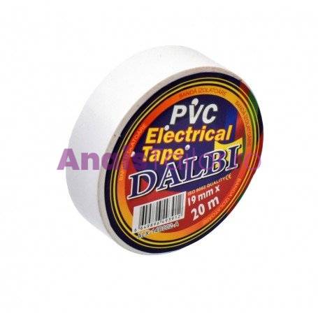 Set/10buc, Banda Izolier Alba 19mm x 20m 