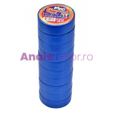 Set/10buc, Banda Izolier Albastra 19mm x 10m 