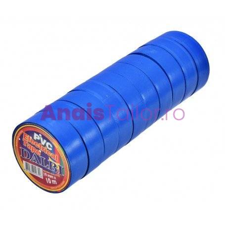 Set/10buc, Banda Izolier Albastra 19mm x 10m 