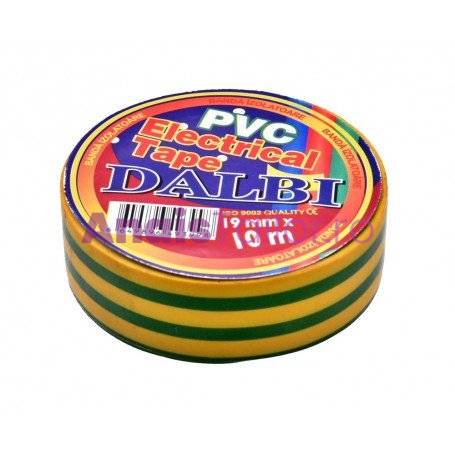 Set/10buc, Banda Izolier Galben-Verde 19mm x 10m 