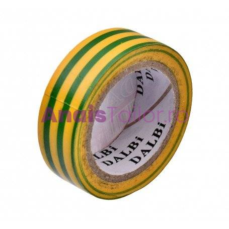 Set/10buc, Banda Izolier Galben-Verde 19mm x 10m 