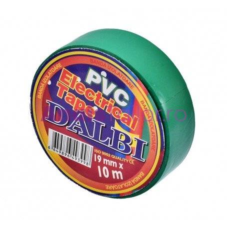 Set/10buc, Banda Izolier Verde 19mm x 10m 