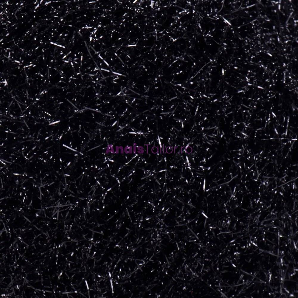 YarnArt Christmas 01, ata crosetat, textura lucioasa specific decoratiunilor, negru 50g
