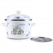 Oala emailata cu capac, 24 cm, 5 l, Grunberg 